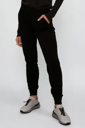 French Terry Slim Sweatpant in Black