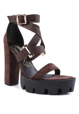 Fresh Daisy Harness Straps Platform Heel