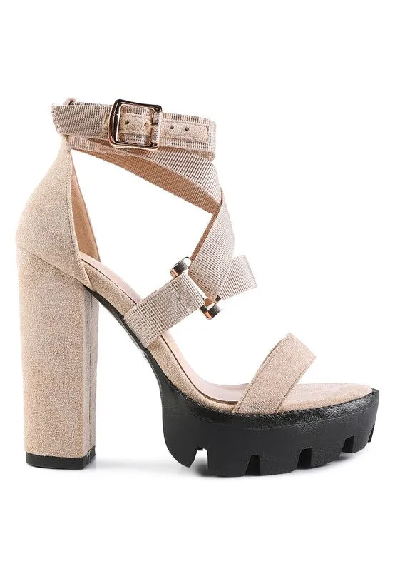 Fresh Daisy Harness Straps Platform Heel