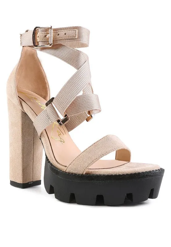 Fresh Daisy Harness Straps Platform Heel