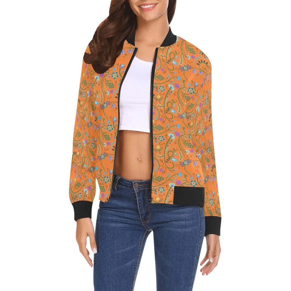 Fresh Fleur Carrot Bomber Jacket for Women