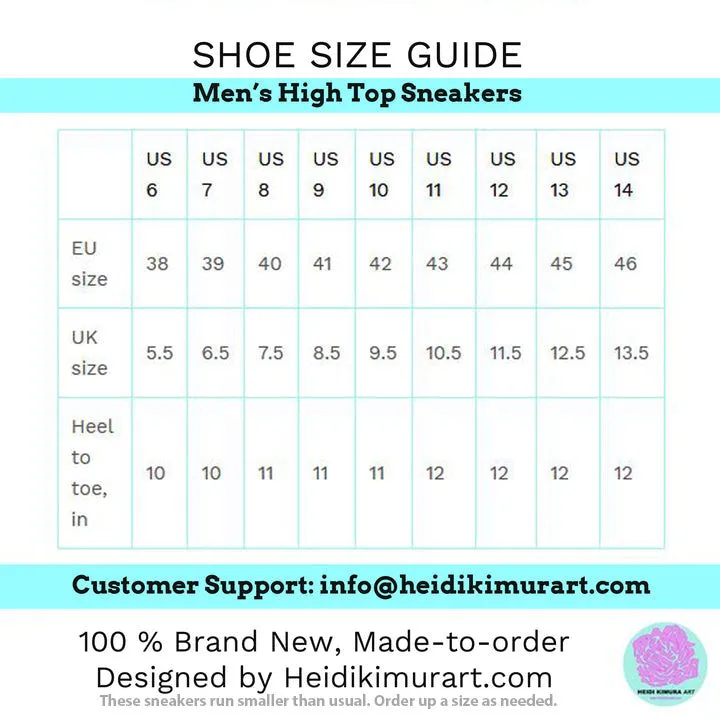 Fresh Green Men's High Tops, Best Solid Color Men's Classic Sneakers Tennis Running Canvas Shoes