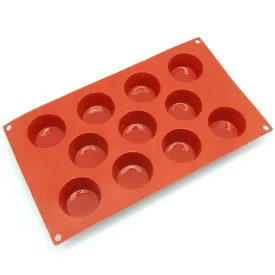 Freshware Silicone Mold, Soap Mold for Pudding, Muffin, Cupcake, Brownie, Cornbread and Soap, Mini, 11-Cavity