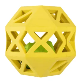 Fringe Double Treat Dispenser Puzzle Dog Toy - Yellow & Green