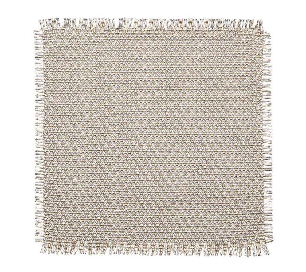 Fringe Placemat in Gold & Silver, Set of 4