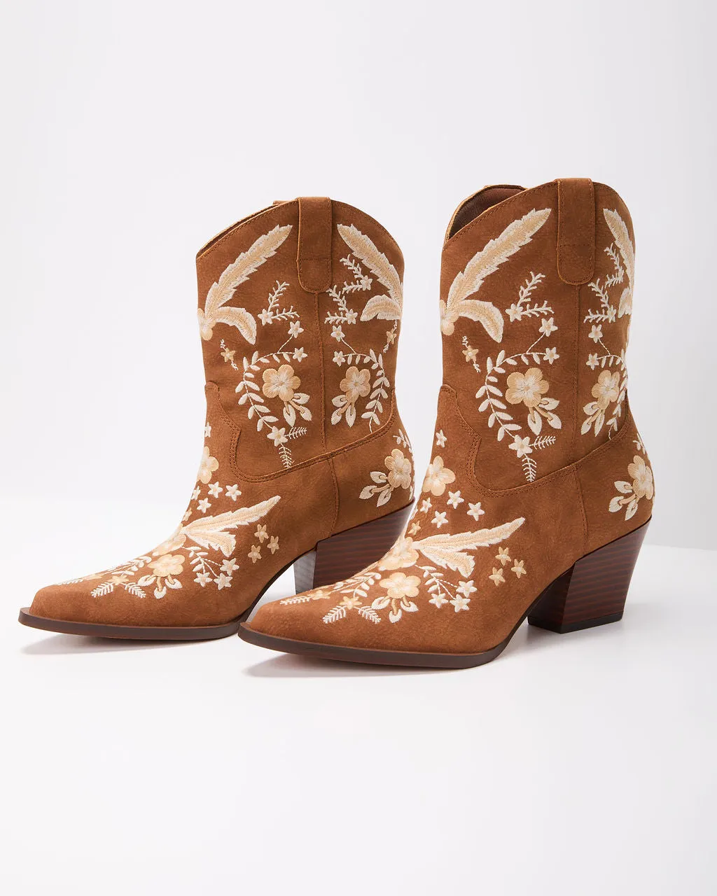 Full Bloom Embroidered Floral Western Bootie