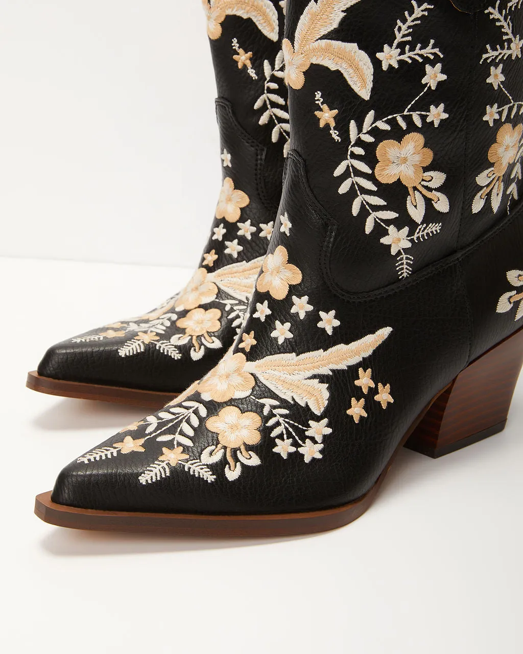 Full Bloom Embroidered Floral Western Bootie