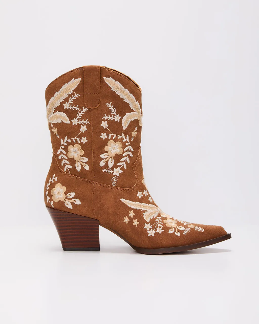 Full Bloom Embroidered Floral Western Bootie