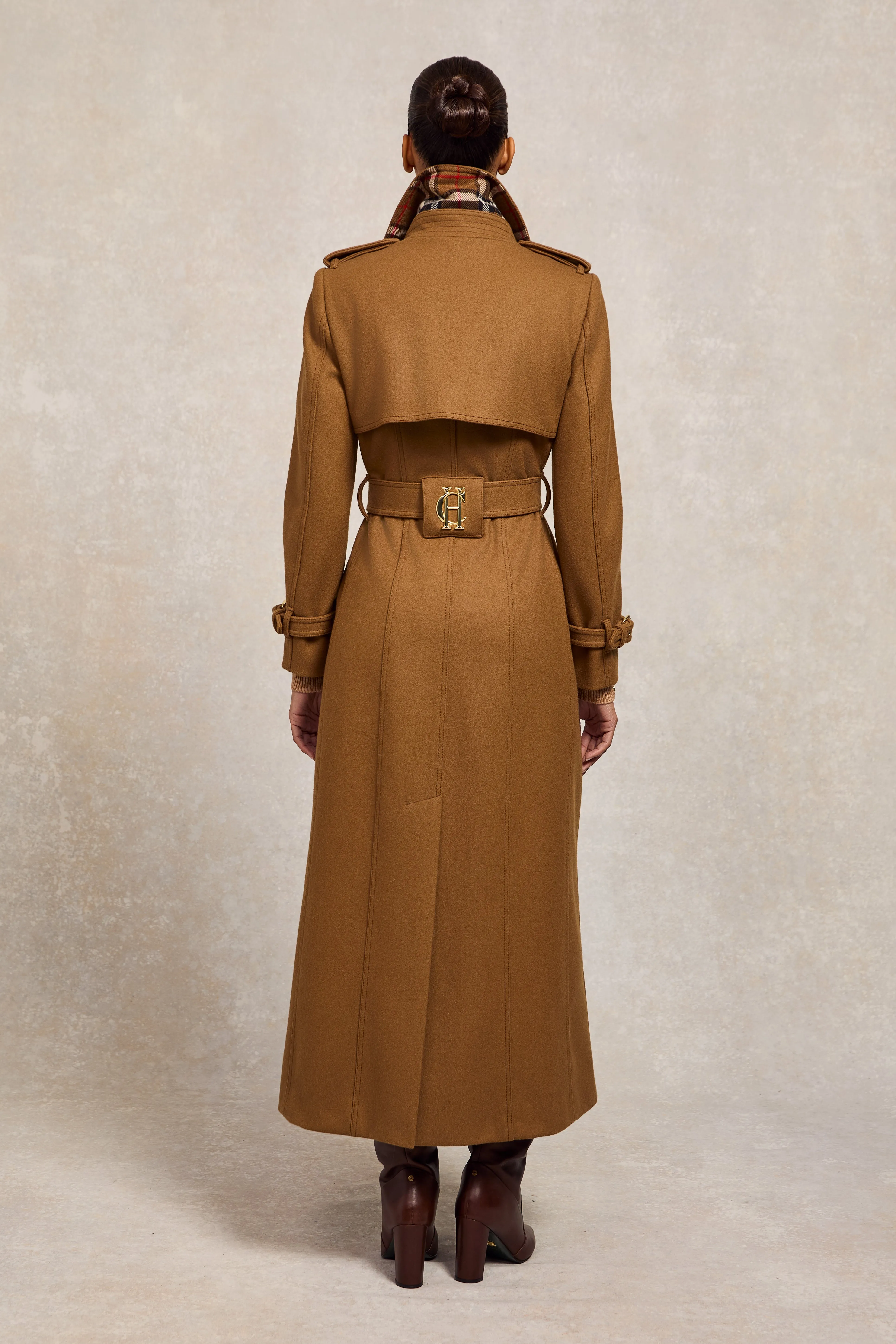 Full Length Chelsea Trench Coat (Dark Camel)