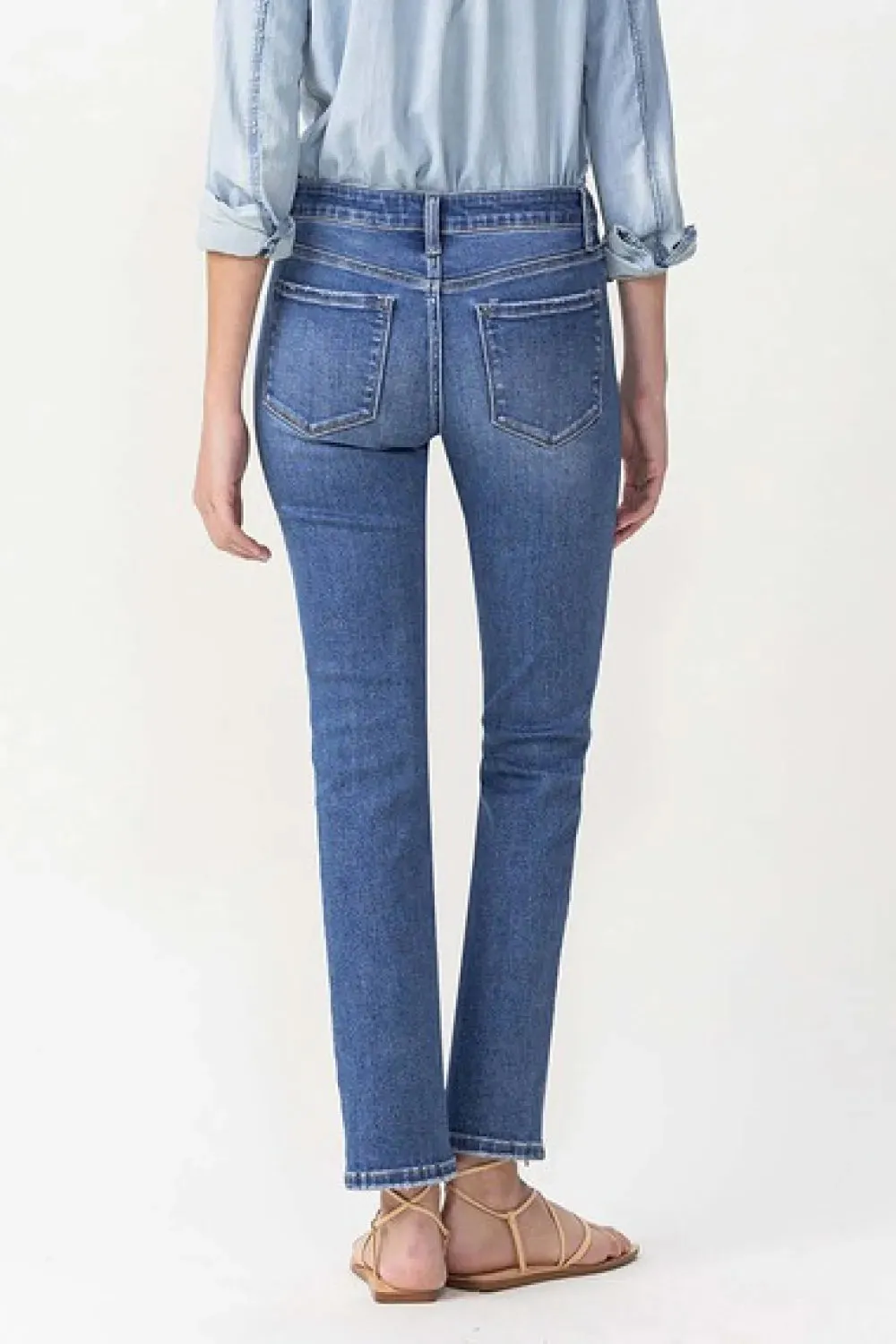 Full Size Maggie Midrise Slim Ankle Straight Jeans