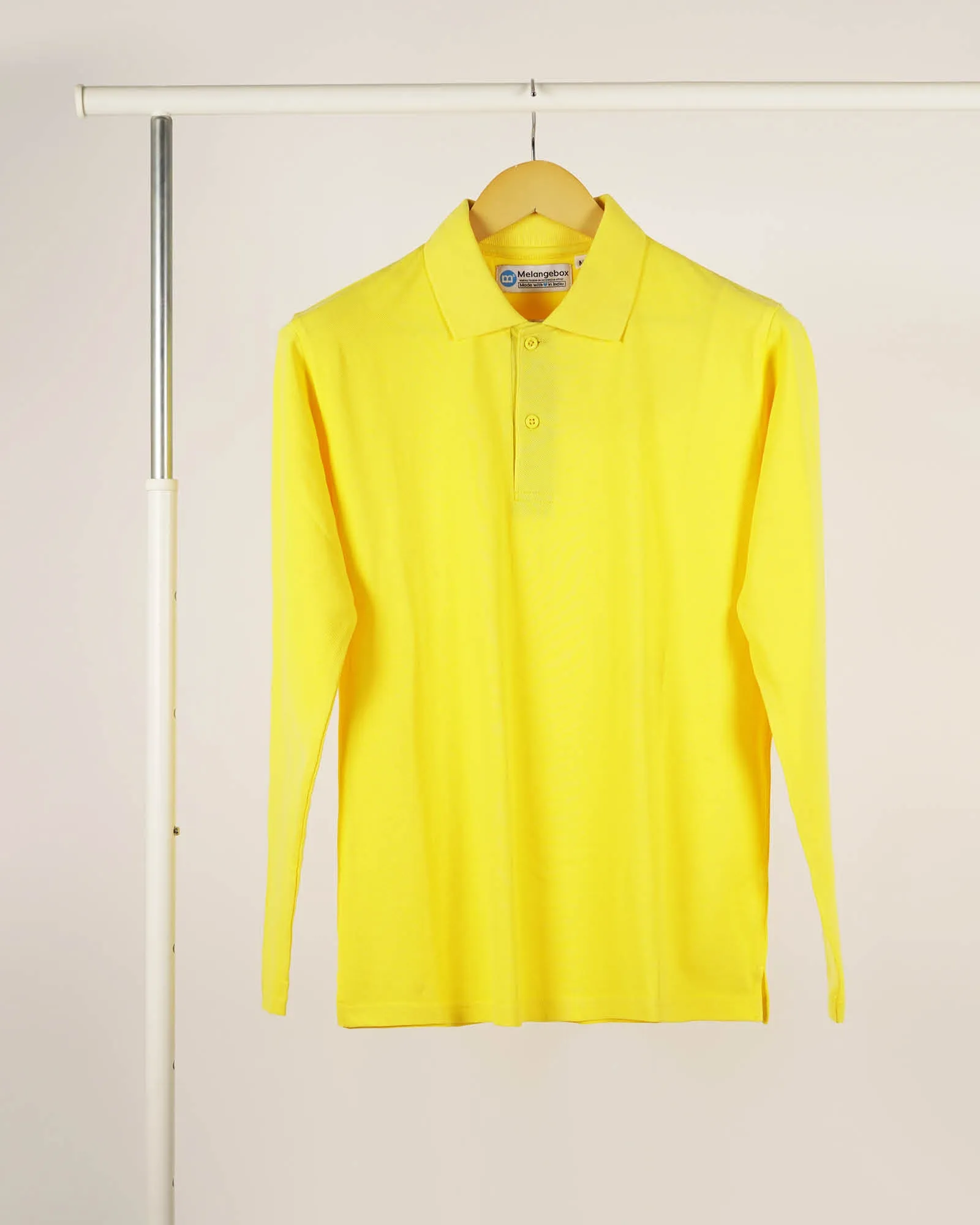 Full Sleeves Polo: Lemon Yellow