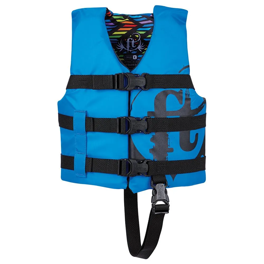 Full Throttle Child Nylon Life Vest - 30-50lbs - Blue [112200-500-001-19]