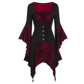 Funki Buys | Shirts | Women's Steampunk Skull Design Tunic Top