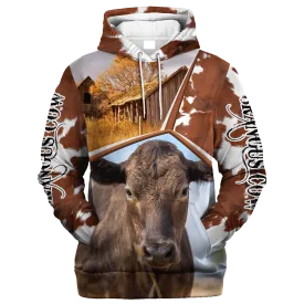 Funny Brangus Farm In The Fall Hoodie, Farm Gift For Her Him