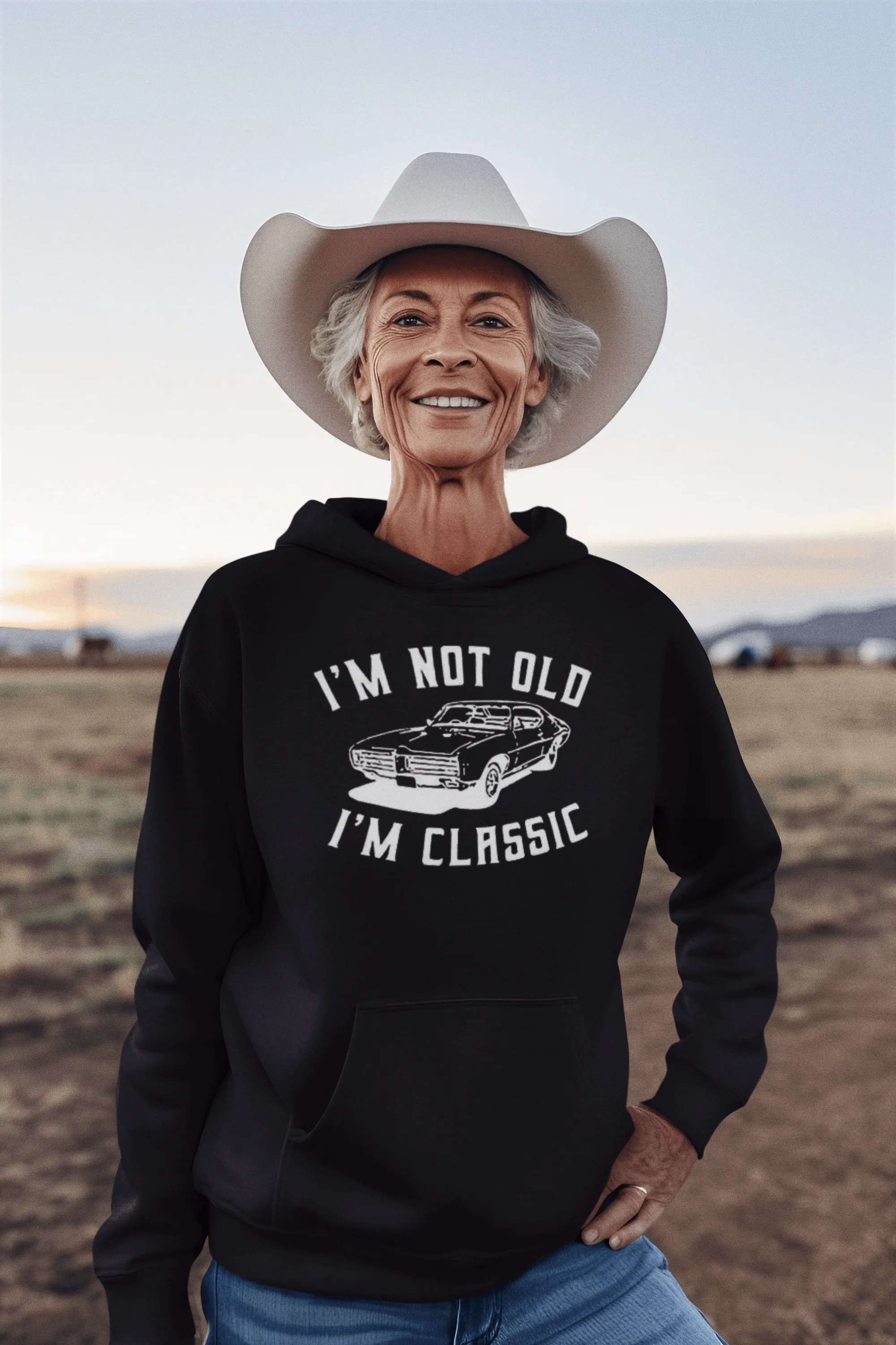 Funny Hoodie I'm Not Old Just A Classic Ultra Soft Cotton Blend Hooded Unisex Pullover