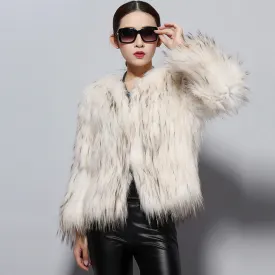 Fur Coat Cheap Knitted Raccoondog Fur Coat Jacket Overcoat Vest Waistcoat Fur Coat Jacket Women FS010402