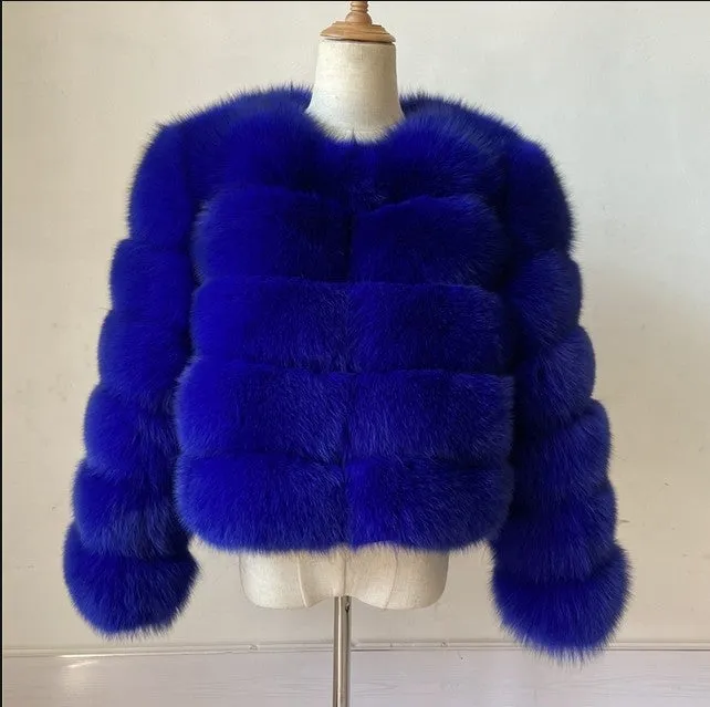 Fur in Faux Fur Coat Women Short Long Sleeve Fur Artificial Fur Coat