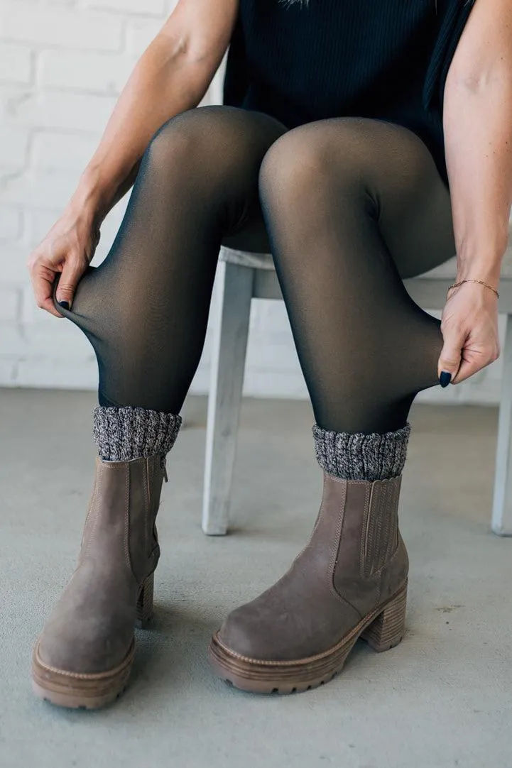 Fur Lined Faux Sheer Leggings