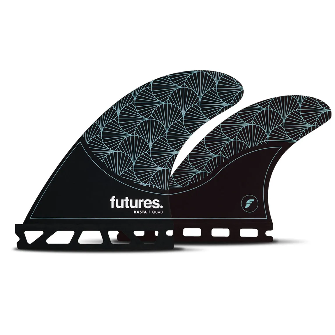 FUTURES RASTA HC QUAD FINS BLACK/TEAL