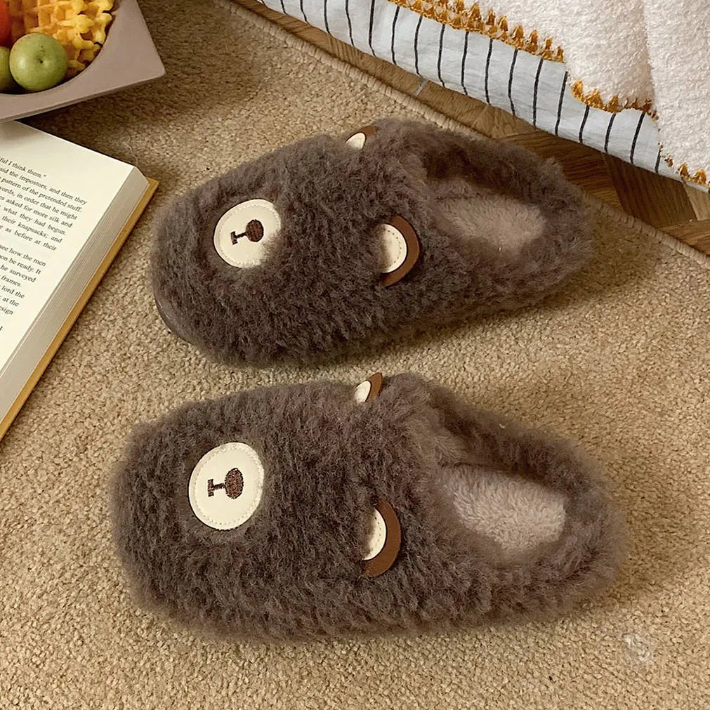 Fuzzy Animal Slippers for Girls