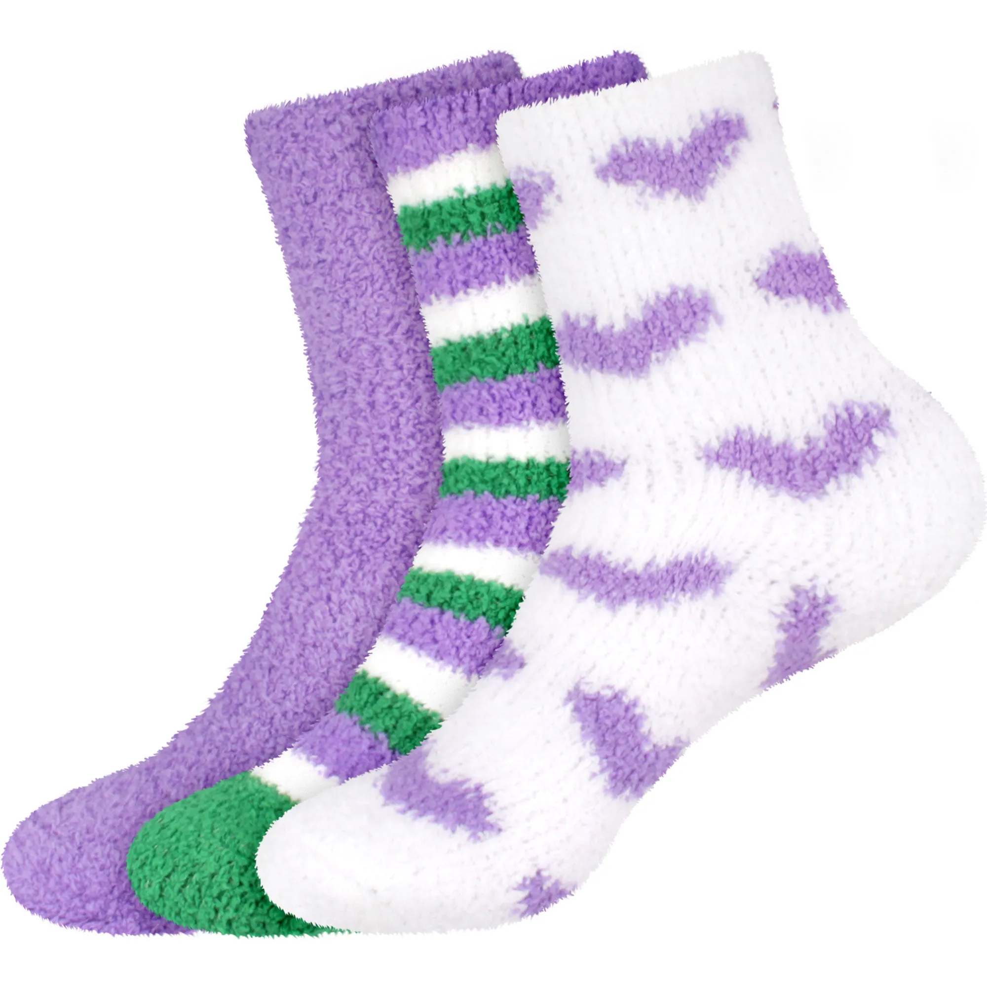 Fuzzy Heart/Stripe/Solid Sock Assortments