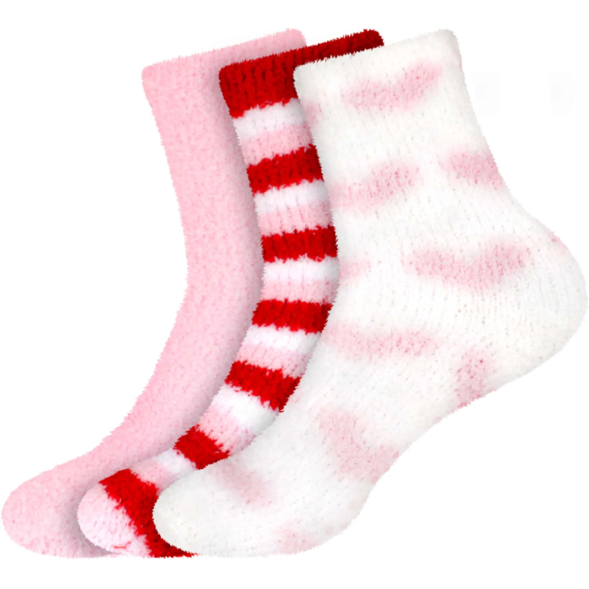 Fuzzy Heart/Stripe/Solid Sock Assortments