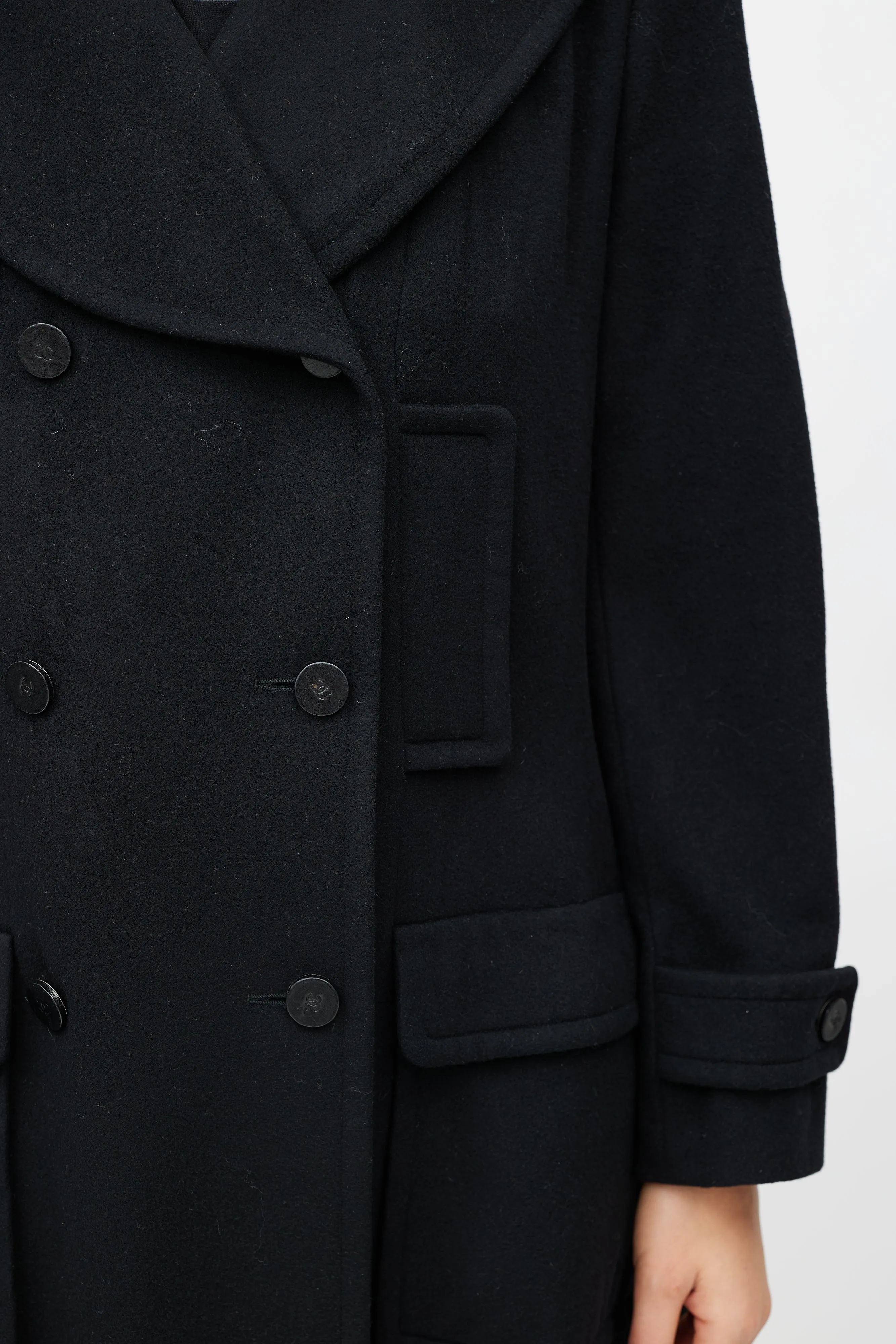 FW 2001 Black Cashmere Trench Coat