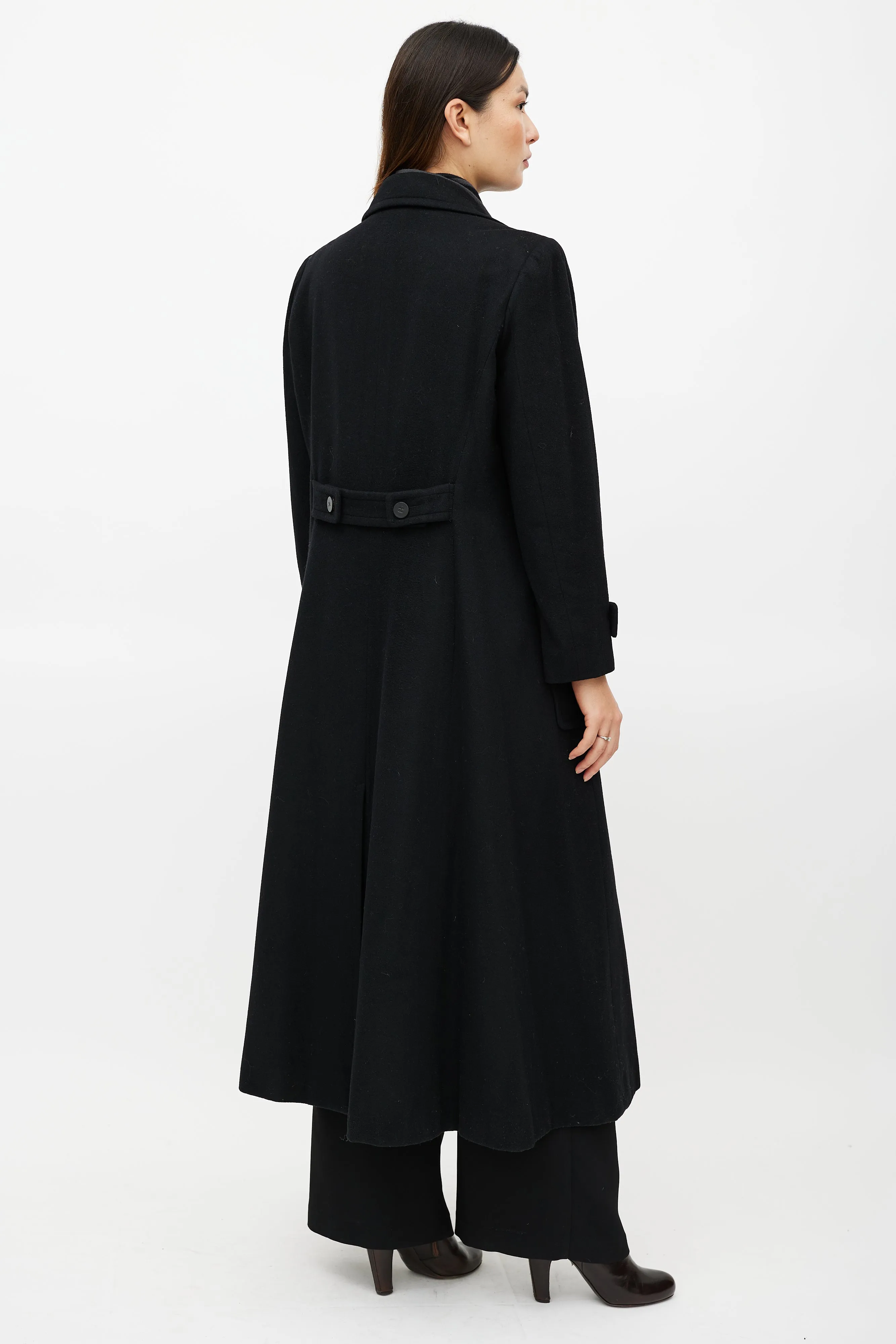 FW 2001 Black Cashmere Trench Coat