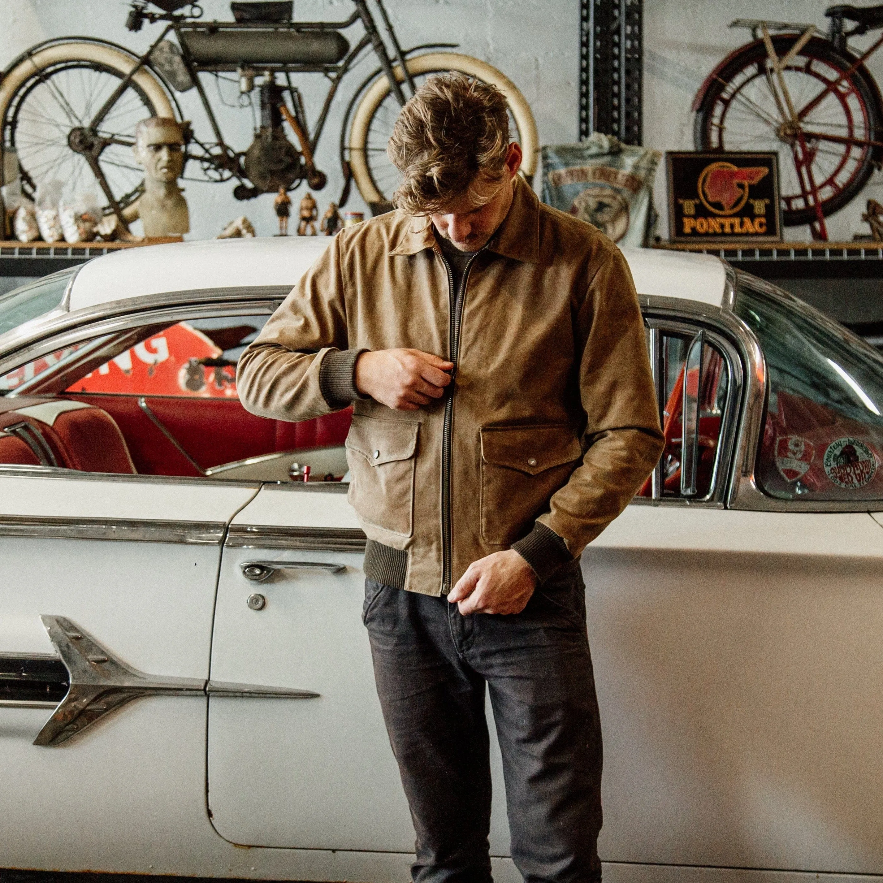 G-1 Waxed Bomber - Brush Brown