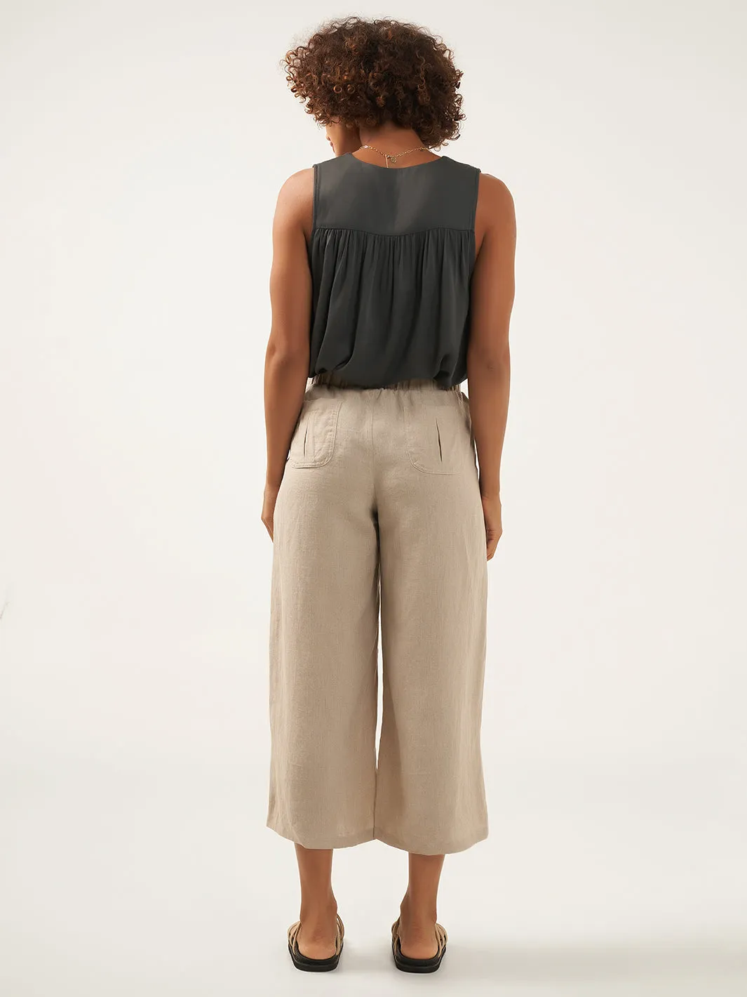 Gaia 7/8 Linen Pants Flax