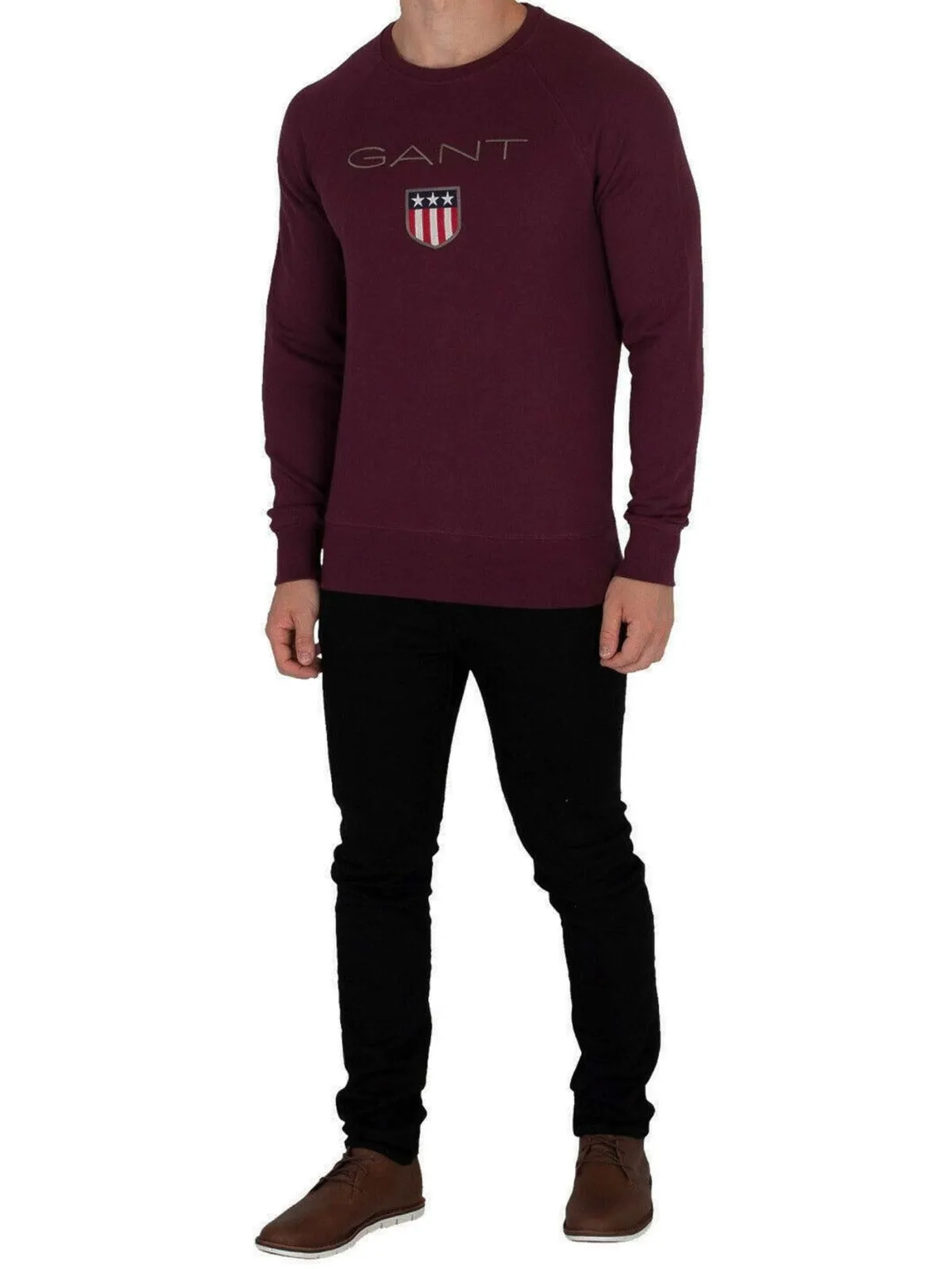 Gant Mens Printed Pullover Shield Sweatshirt