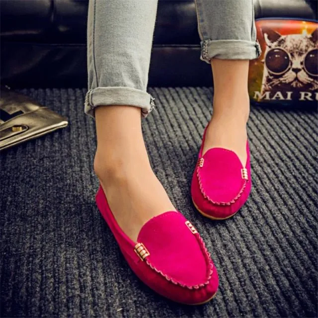 GAOKE Supple Summer Suede Loafer Style Shoes