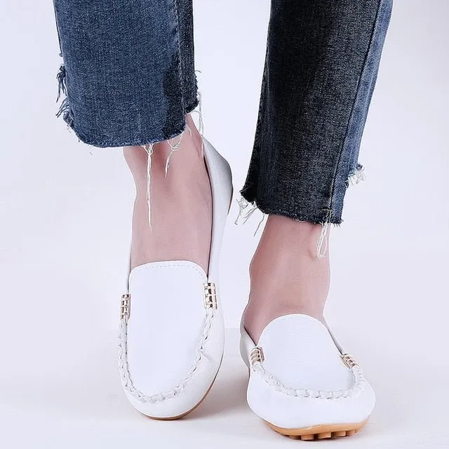 GAOKE Supple Summer Suede Loafer Style Shoes