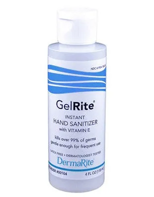 GelRite Hand Sanitizer Gel with Vitamin E 4oz. Bottle