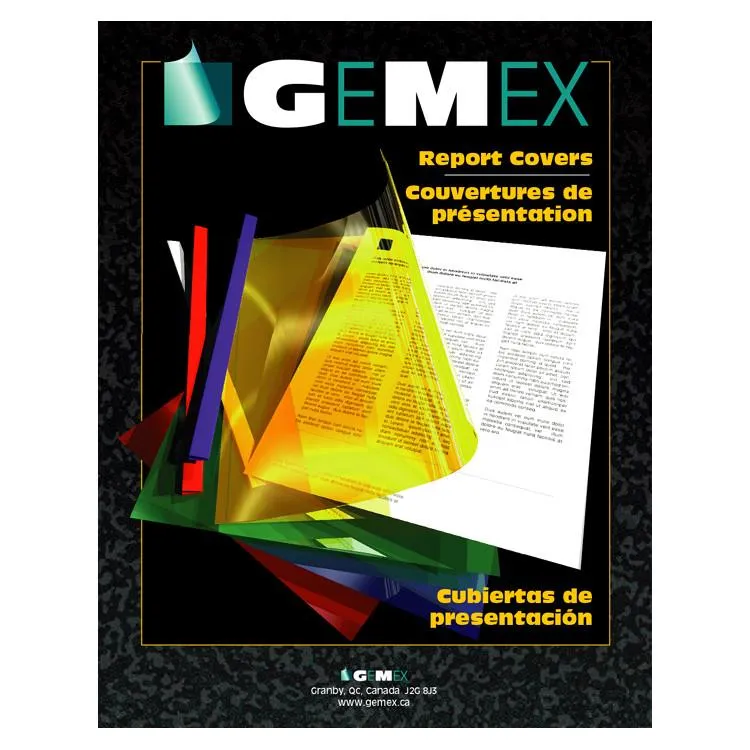 Gemex Report Cover - Letter Size, Clear