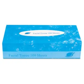 GEN GENFACIAL30100 Boxed Facial Tissue, 2-Ply, White, Box of 100 Sheets, Carton of 30