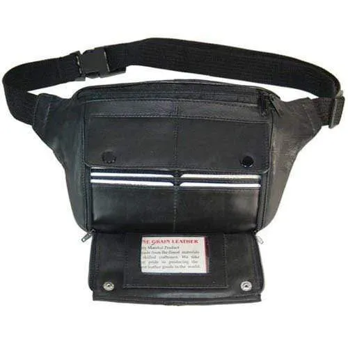 Genuine Leather Zippered Fanny Pack Card Holder 031 (C)