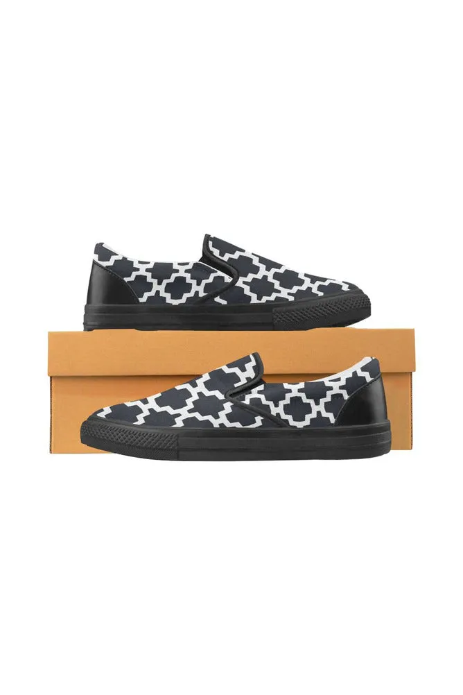 Geometric Tessellation Men's Slip-on Canvas Shoes