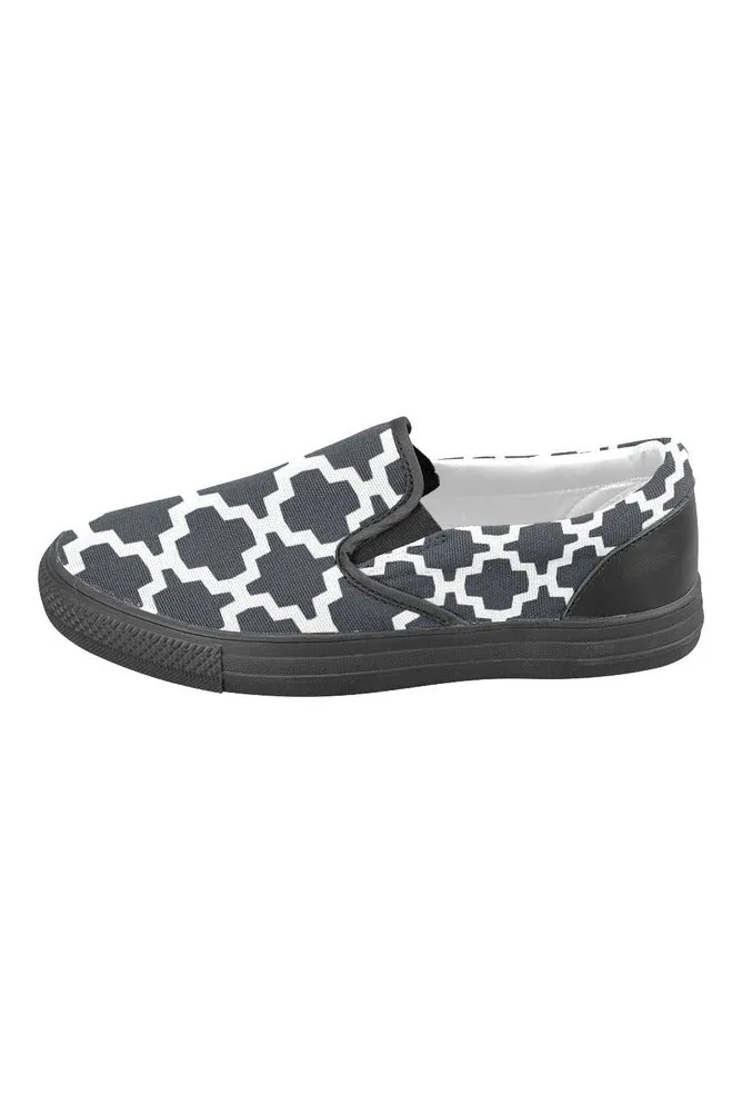 Geometric Tessellation Men's Slip-on Canvas Shoes