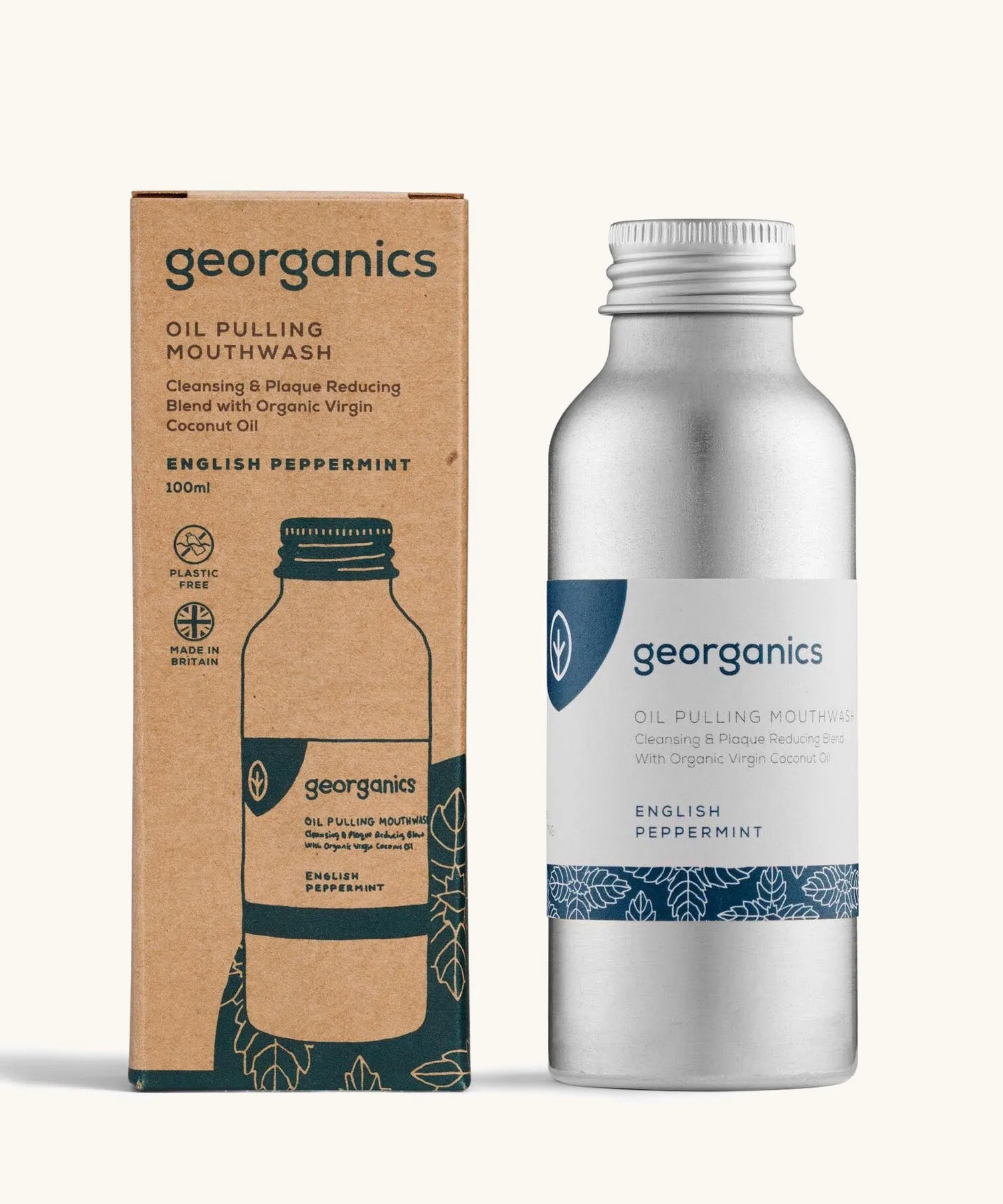 Georganics Oil Pulling Mouthwash - Peppermint 100ml