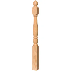 Georgia 3-1/2" x 48" 4540 Turned Newel w/Plain Pineapple Top (4540, 4540F, 4540T)