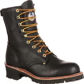 Georgia Men's 8" Logger Work Boot - Black - G8120