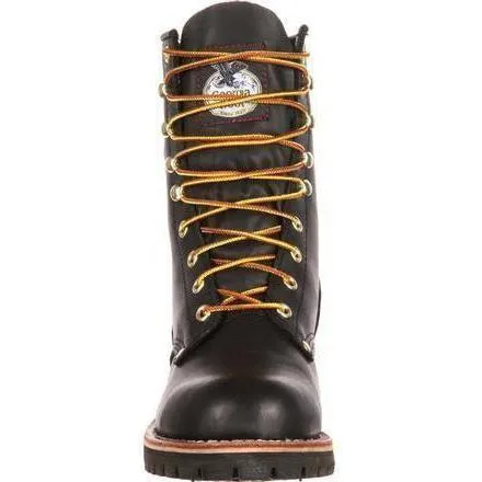 Georgia Men's 8" Logger Work Boot - Black - G8120