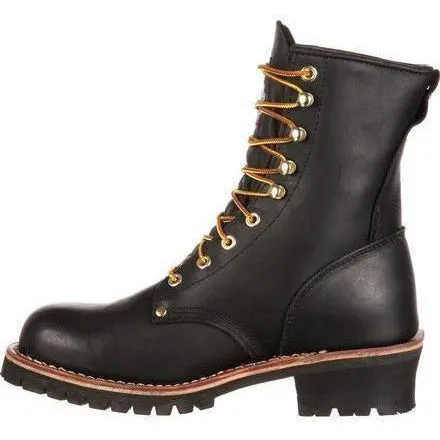 Georgia Men's 8" Logger Work Boot - Black - G8120