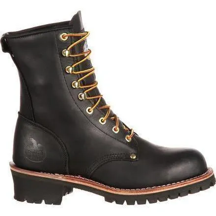 Georgia Men's 8" Logger Work Boot - Black - G8120