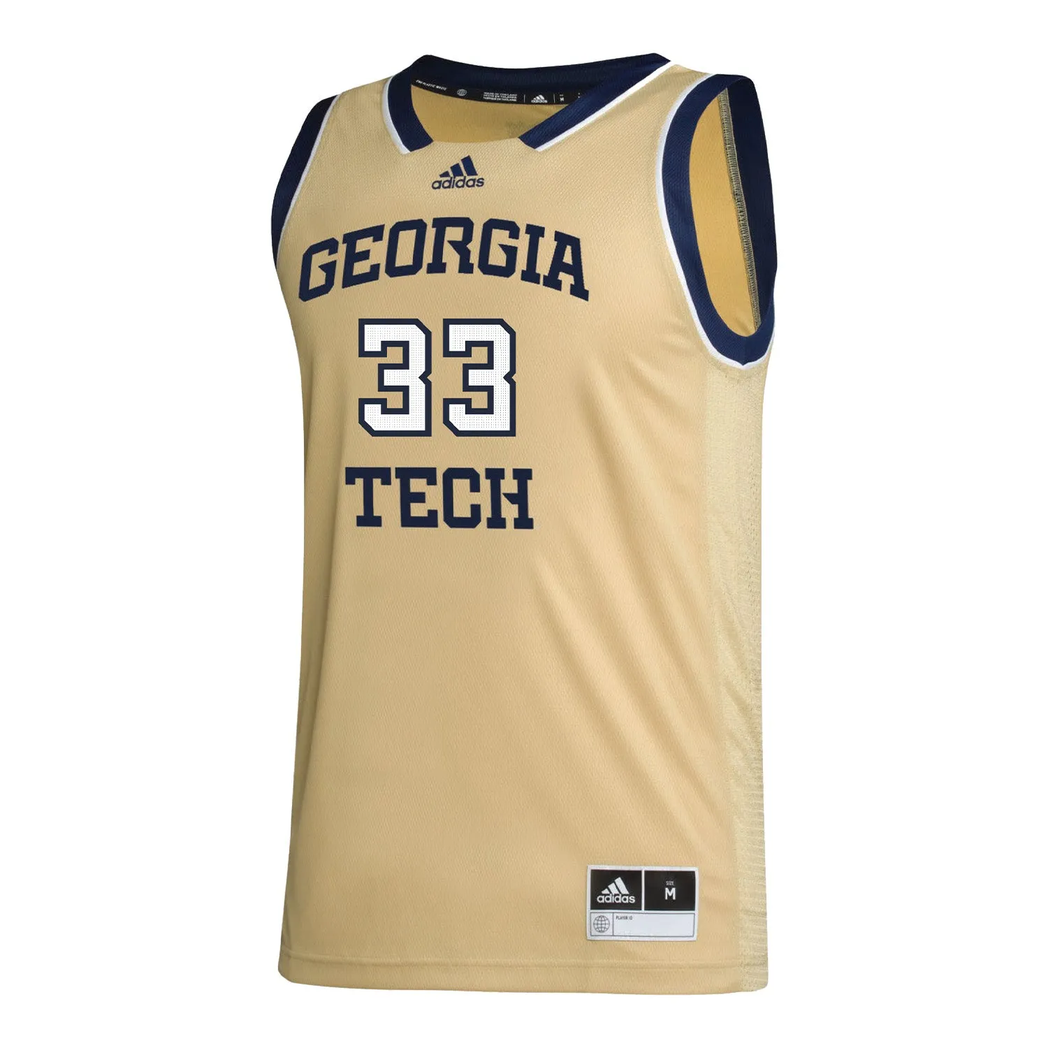 Georgia Tech Adidas Men's Basketball Student Athlete Sand Jersey #33 Marcos San Miguel