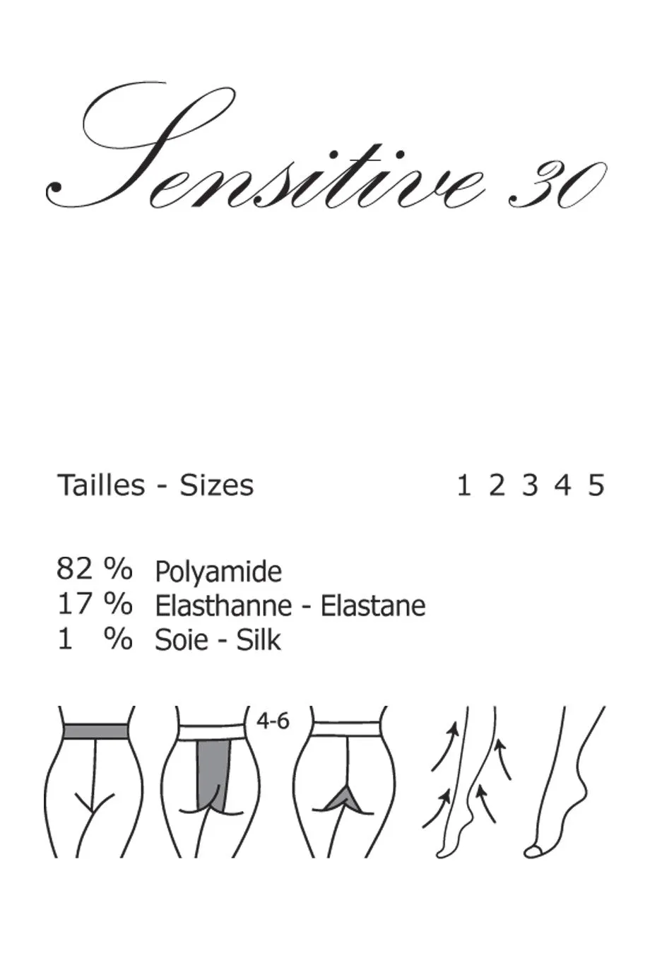 GERBE SENSITIVE 30 Brown Tights (Chocolat)