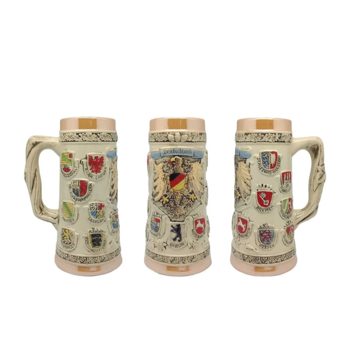 German Ceramic Stein Coat of Arms (no Lid)