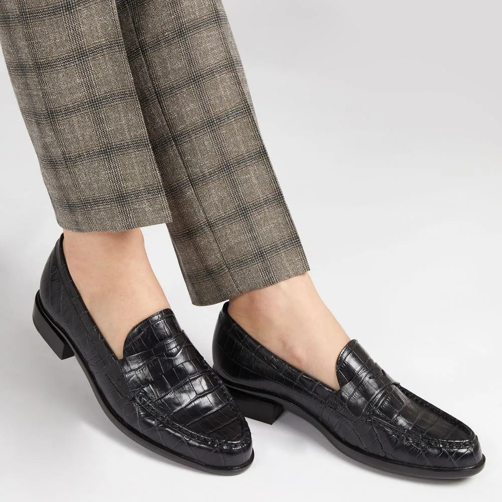 Gessa Leather Penny Loafers - GESSA / 323 117