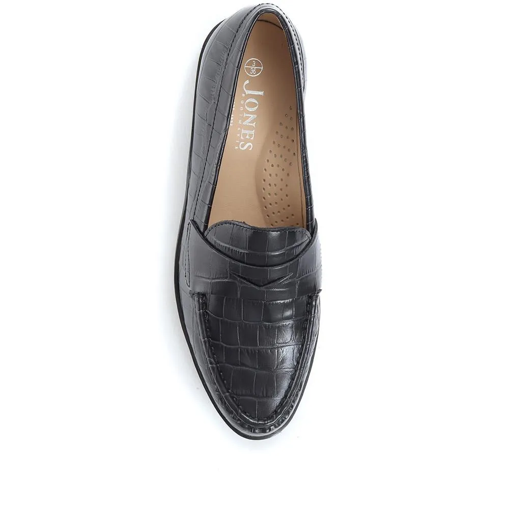 Gessa Leather Penny Loafers - GESSA / 323 117